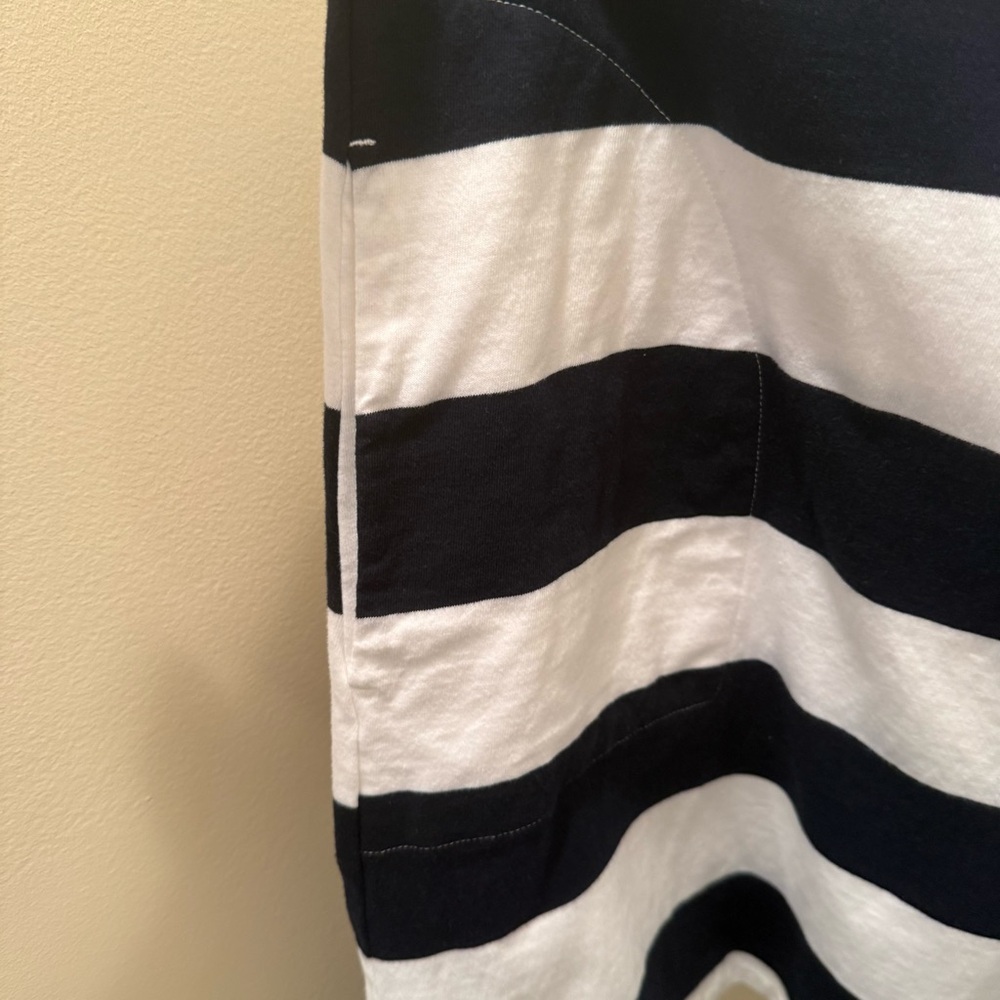 Old Navy Dark Blue White Stripe Sleeveless Mini Shift Dress XL - Picture 3 of 5